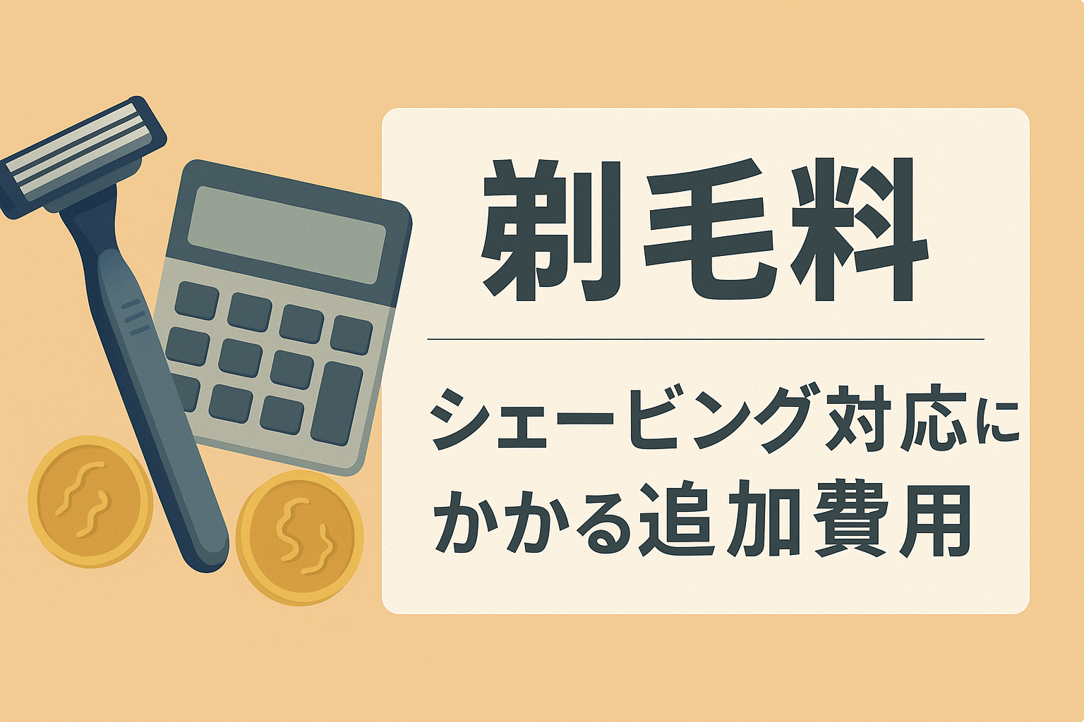 剃毛料とは？知らないと損する脱毛の追加費用