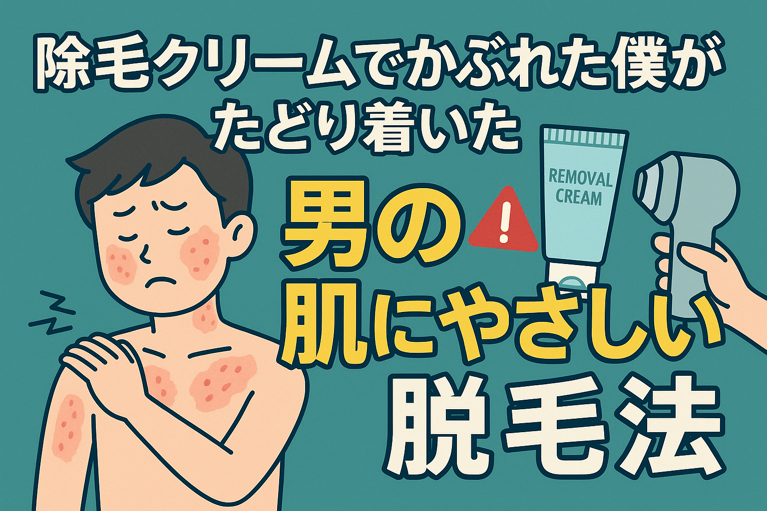 除毛クリームでかぶれた僕がたどり着いた“男の肌にやさしい脱毛法”
