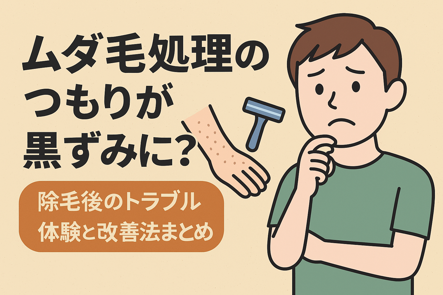ムダ毛処理のつもりが黒ずみに？除毛後のトラブル体験と改善法まとめ