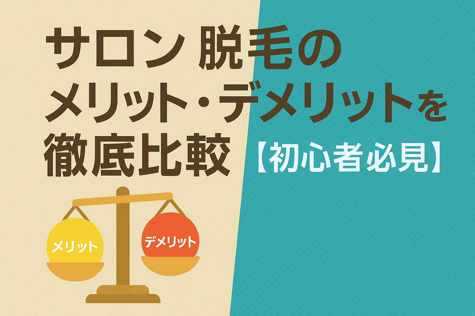 サロン脱毛のメリット・デメリットを徹底比較【初心者必見】