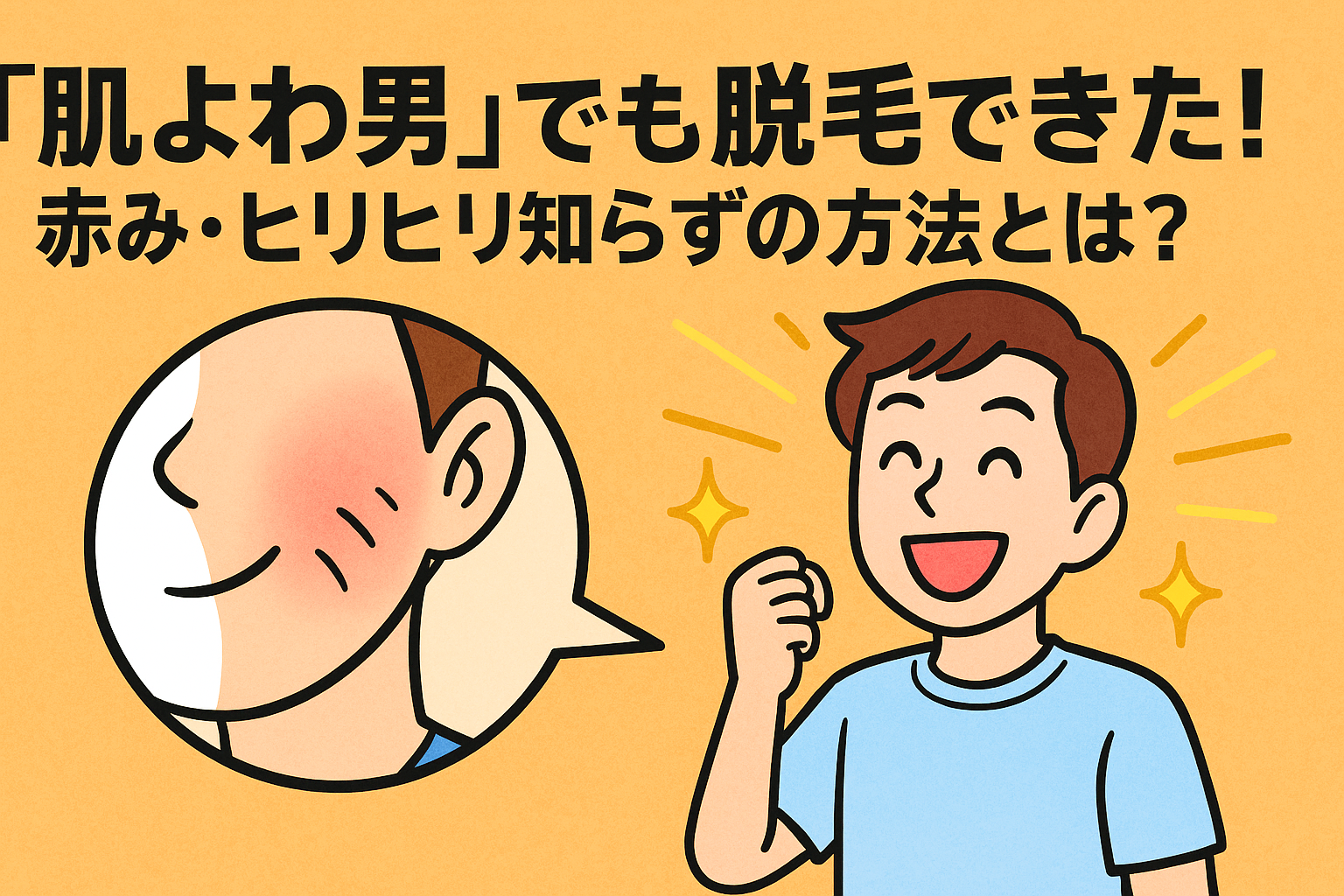 「肌よわ男」でも脱毛できた！赤み・ヒリヒリ知らずの方法とは？