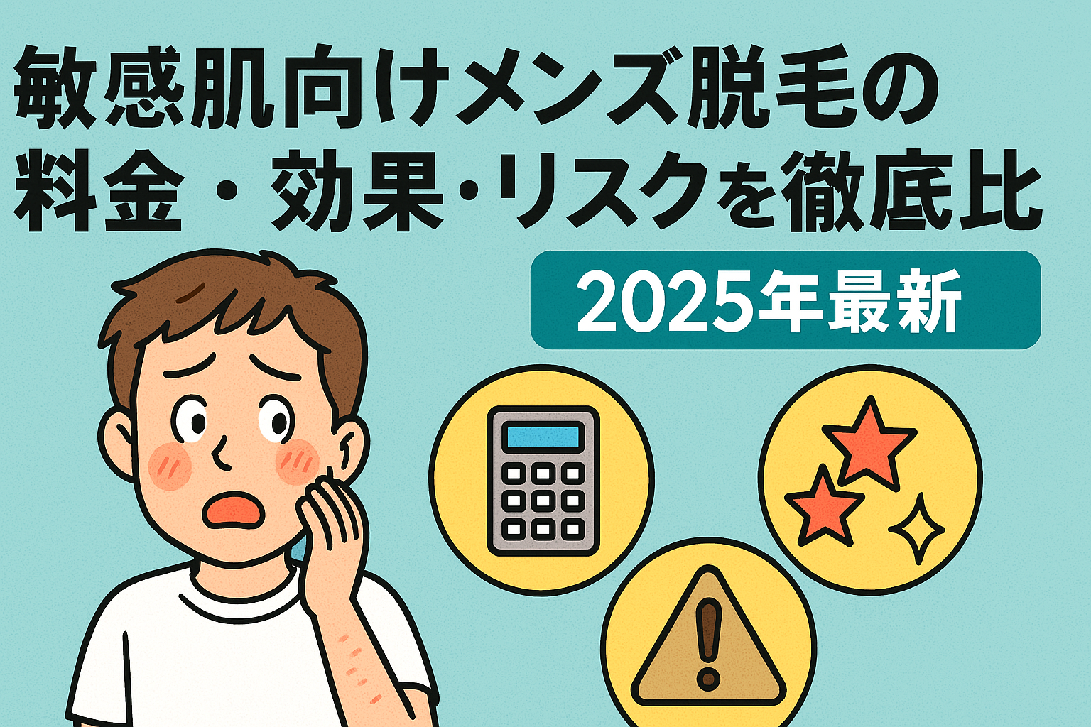 敏感肌向けメンズ脱毛の料金・効果・リスクを徹底比較【2025年最新】