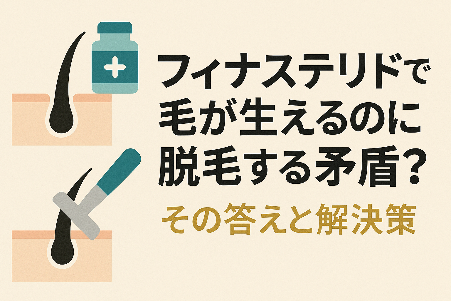フィナステリドで毛が生えるのに脱毛する矛盾？その答えと解決策