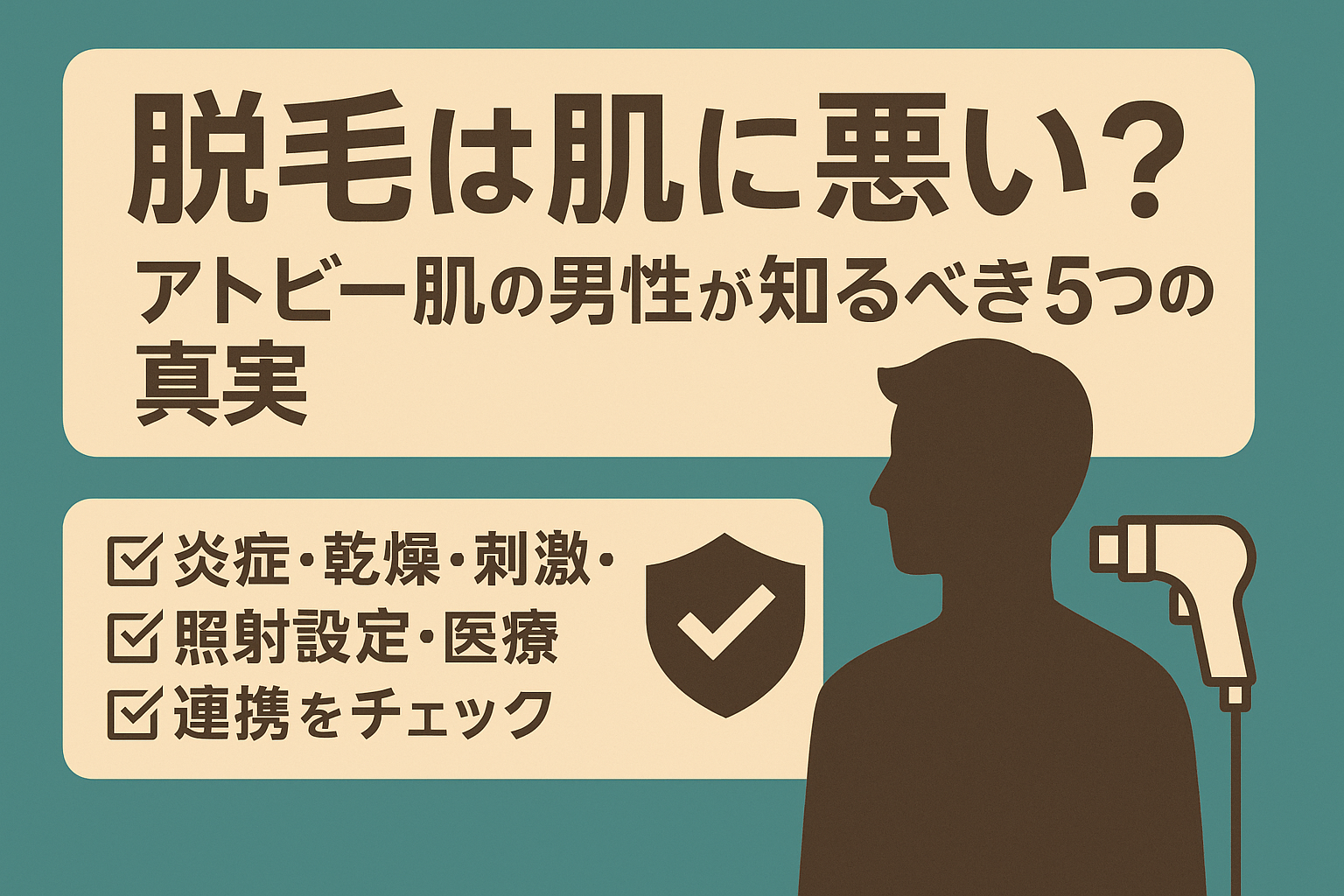 脱毛は肌に悪い？アトピー肌の男性が知るべき5つの真実