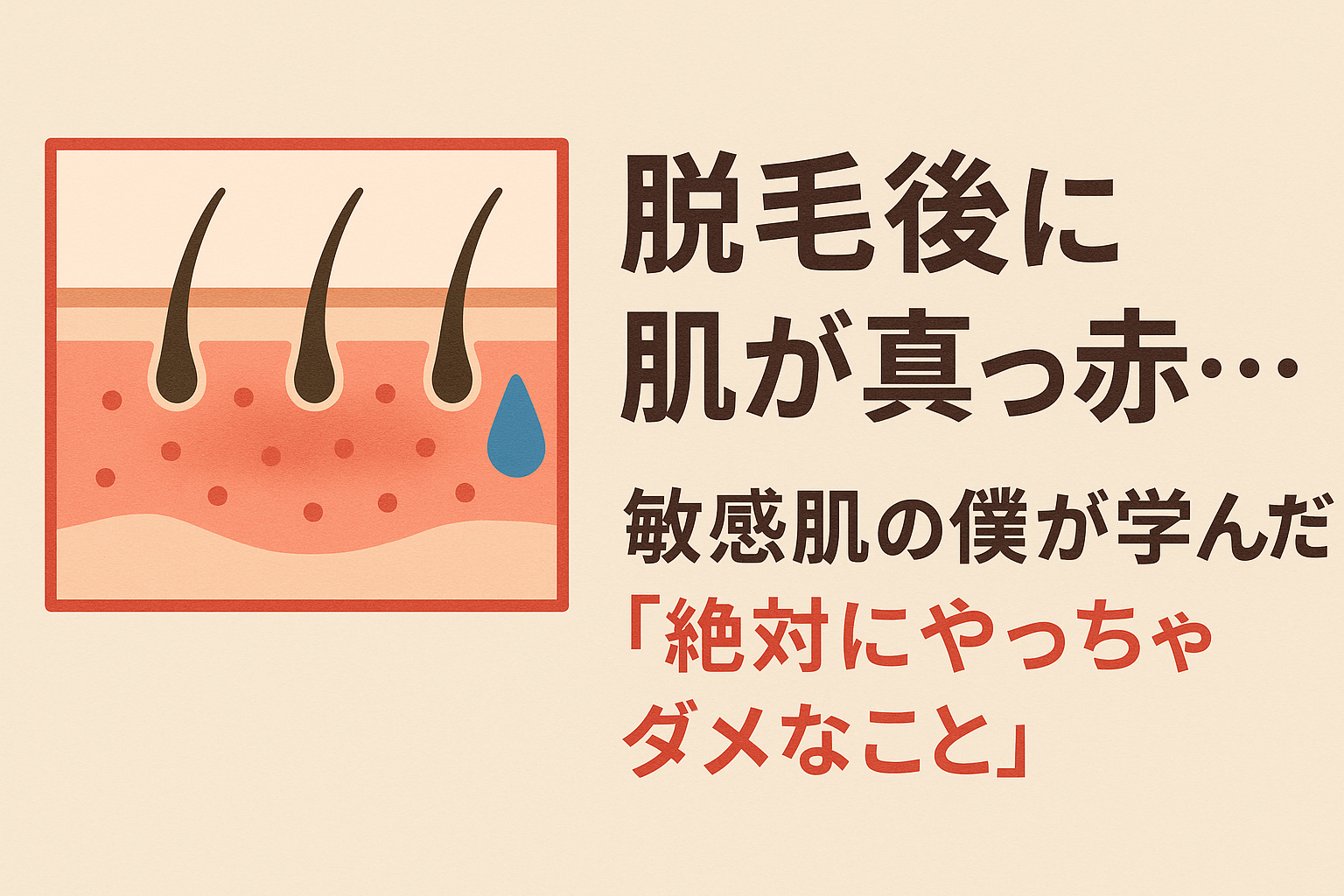 脱毛後に肌が真っ赤…敏感肌の僕が学んだ“絶対にやっちゃダメなこと”