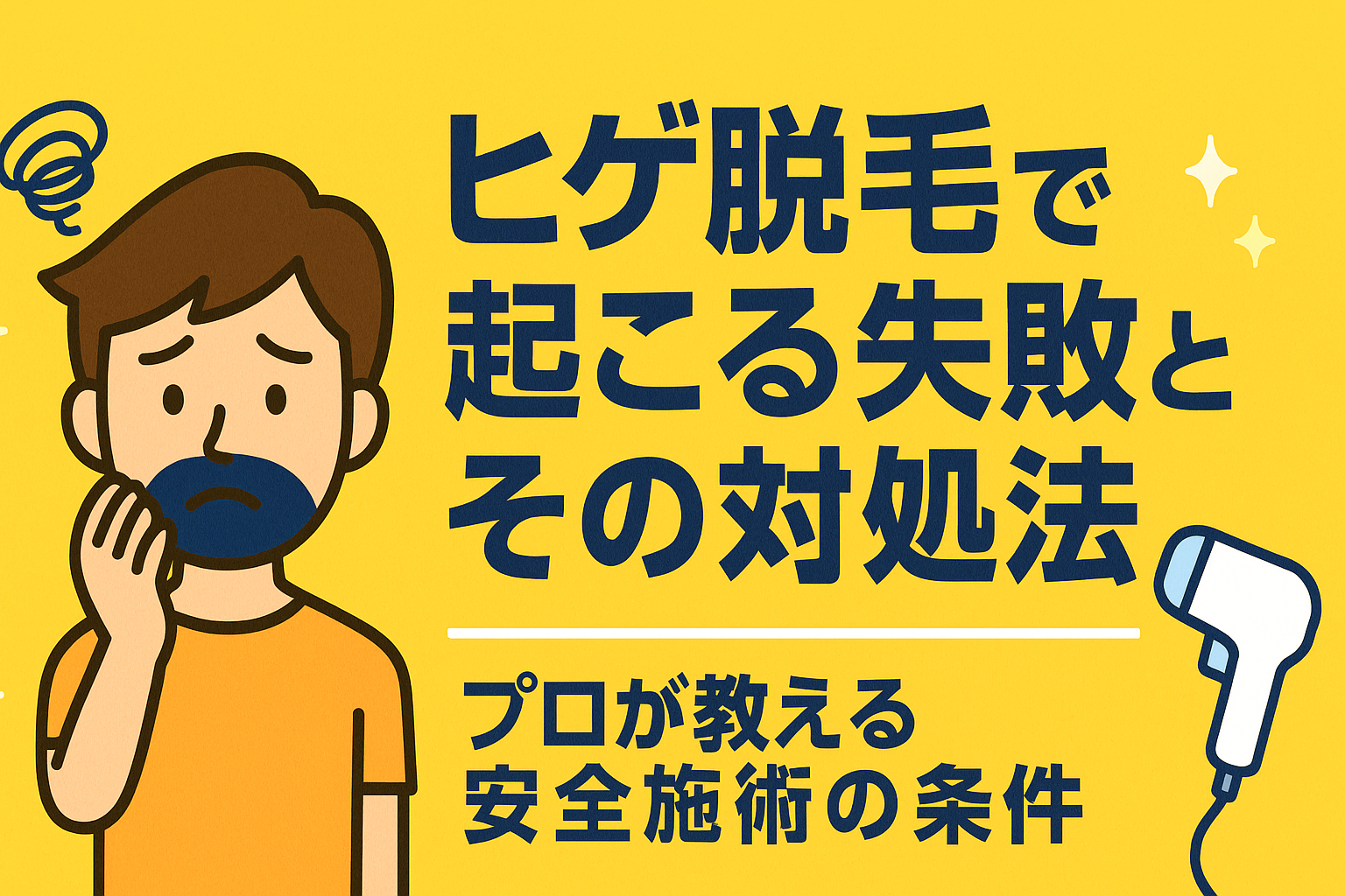 ヒゲ脱毛で起こる失敗と対処法｜業界プロが解説する安全施術の条件と選び方