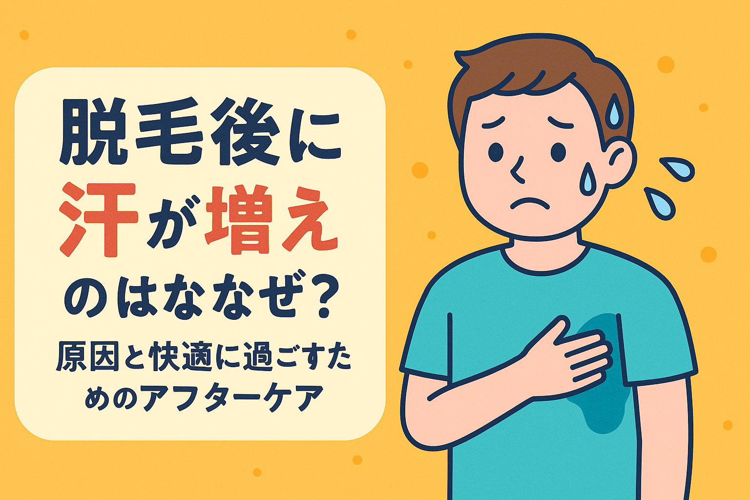 脱毛後に汗が増えるのはなぜ？原因と快適に過ごすためのアフターケア