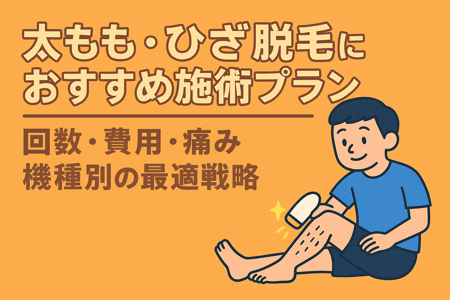 太もも・ひざ脱毛におすすめの施術プラン｜回数・費用・痛み・機種別の最適戦略