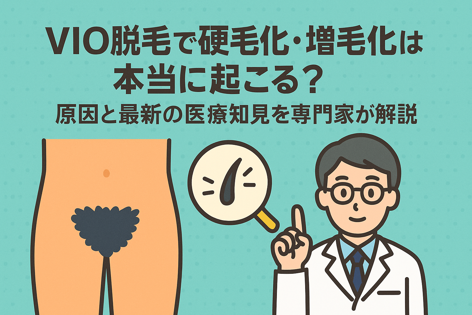 VIO脱毛で硬毛化・増毛化は本当に起こる？原因と最新の医療知見を専門家が解説