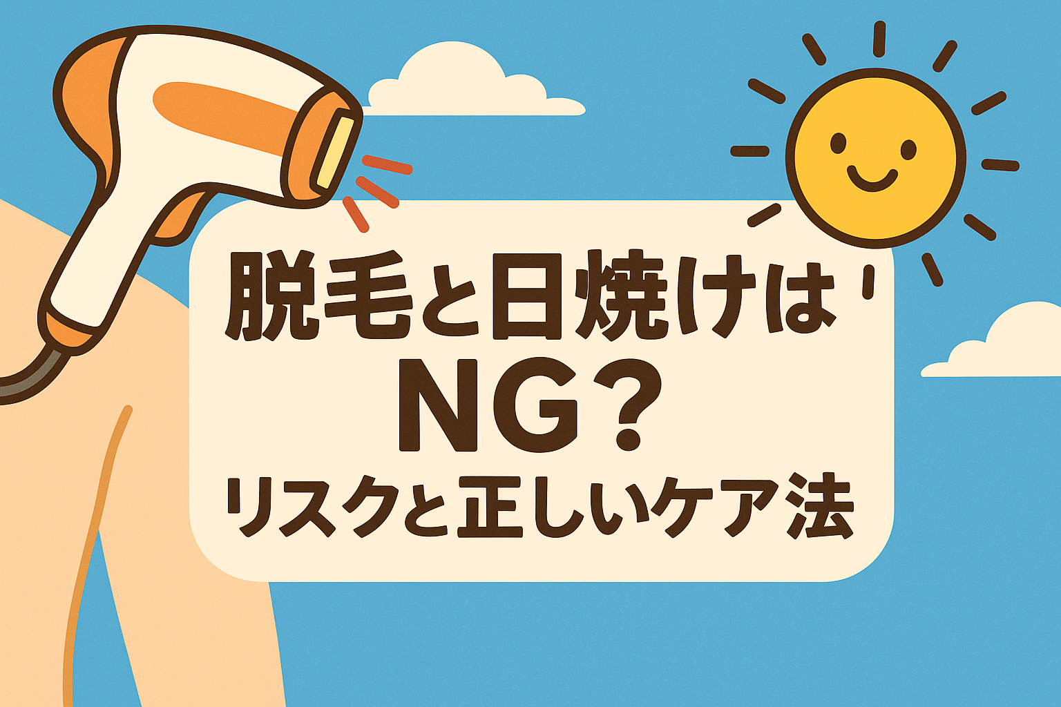 脱毛と日焼けはNG？施術前後のリスクと安全なケア法を徹底解説