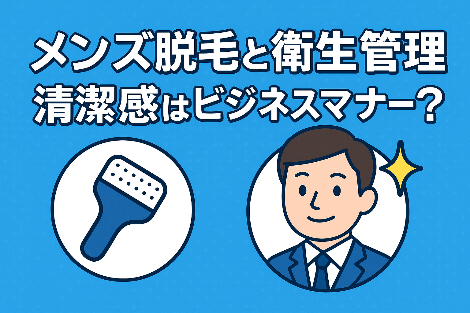 メンズ脱毛と衛生管理｜清潔感はビジネスマナー？実務価値を専門家が検証