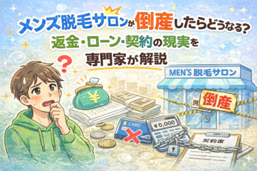 メンズ脱毛サロンが倒産したらどうなる？返金・ローン・契約の現実を専門家が解説